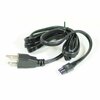 Nora Lighting 72" LEDUR Cord & Plug, Black, NUA-805B NUA-805B